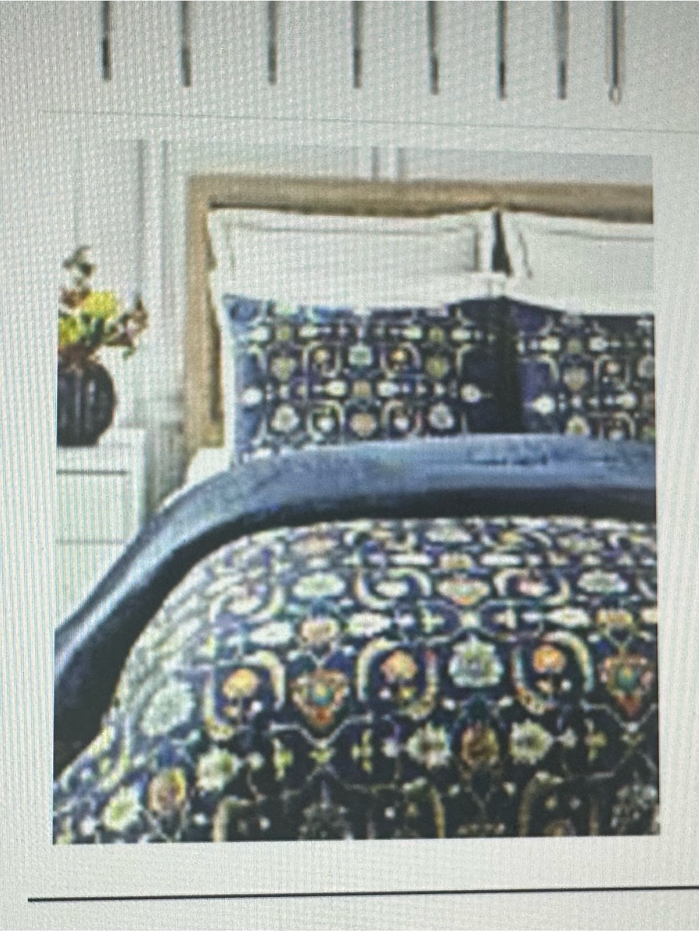 Southern Living Navy Floral Medallion Comforter Set